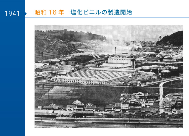1941年 昭和16年 塩化ビニルの製造開始