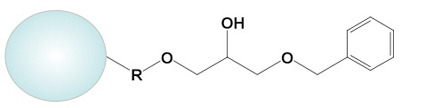 Cellufine MAX Phenyl的配体结构、将苯基固定化在多孔球形纤维素颗粒上