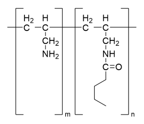 Ligand structure of Cellufine MAX IB, primary amino group and butyl group are randomly immobilized.