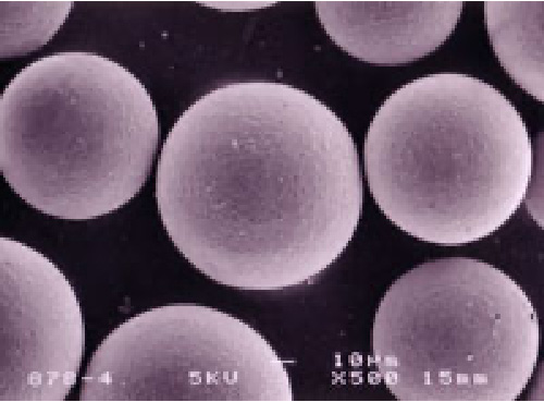 Elektronenmikroskopisches Foto von Cellufine, perfekt kugelförmigen und gleichmäßigen porösen Partikeln